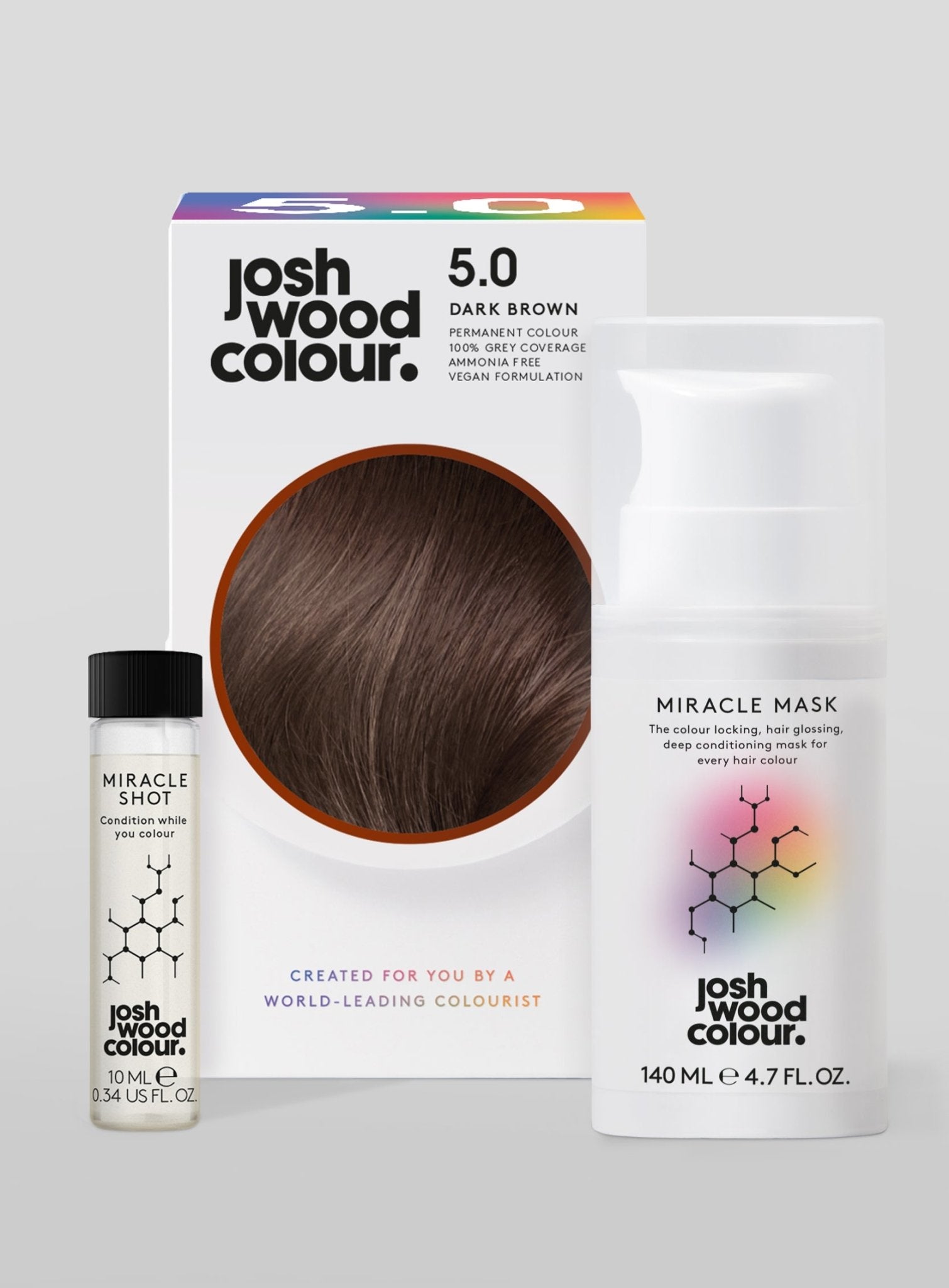 Miracle Kit 5.0 Dark Brown + Miracle Mask - Josh Wood Colour