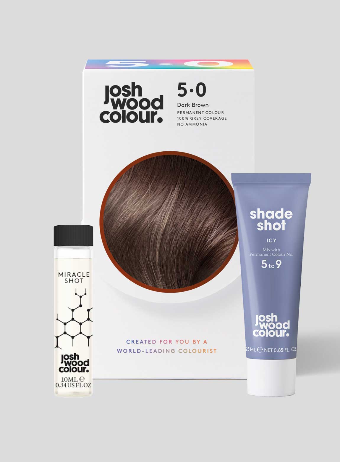 Permanent Colour 5.0 Dark Brown + Shade Shot - Josh Wood Colour