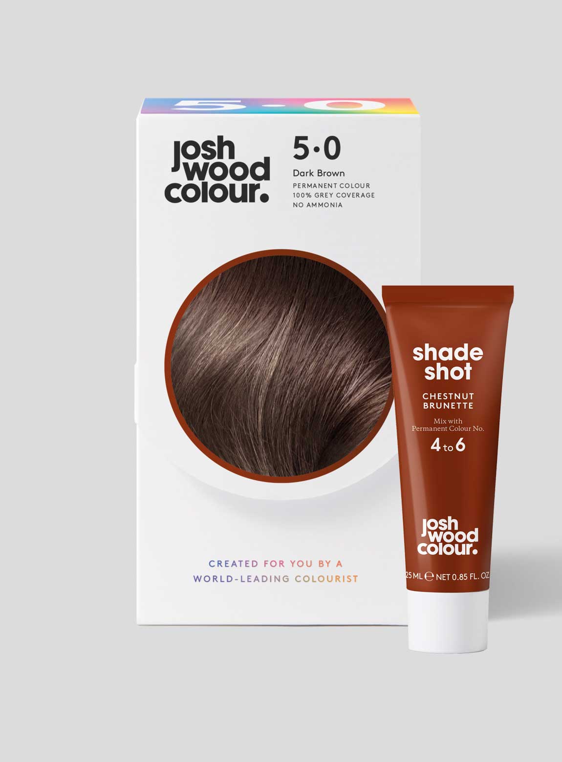 Permanent Colour 5.0 Dark Brown + Shade Shot - Josh Wood Colour