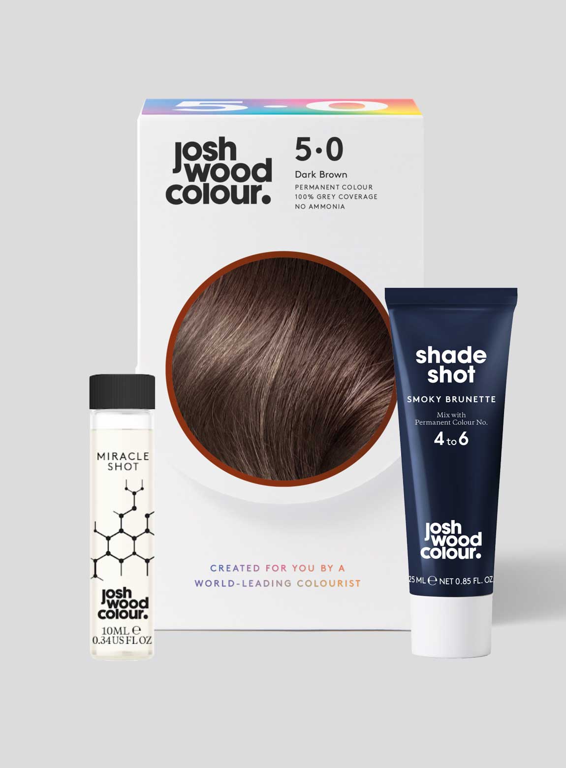 Permanent Colour 5.0 Dark Brown + Shade Shot - Josh Wood Colour