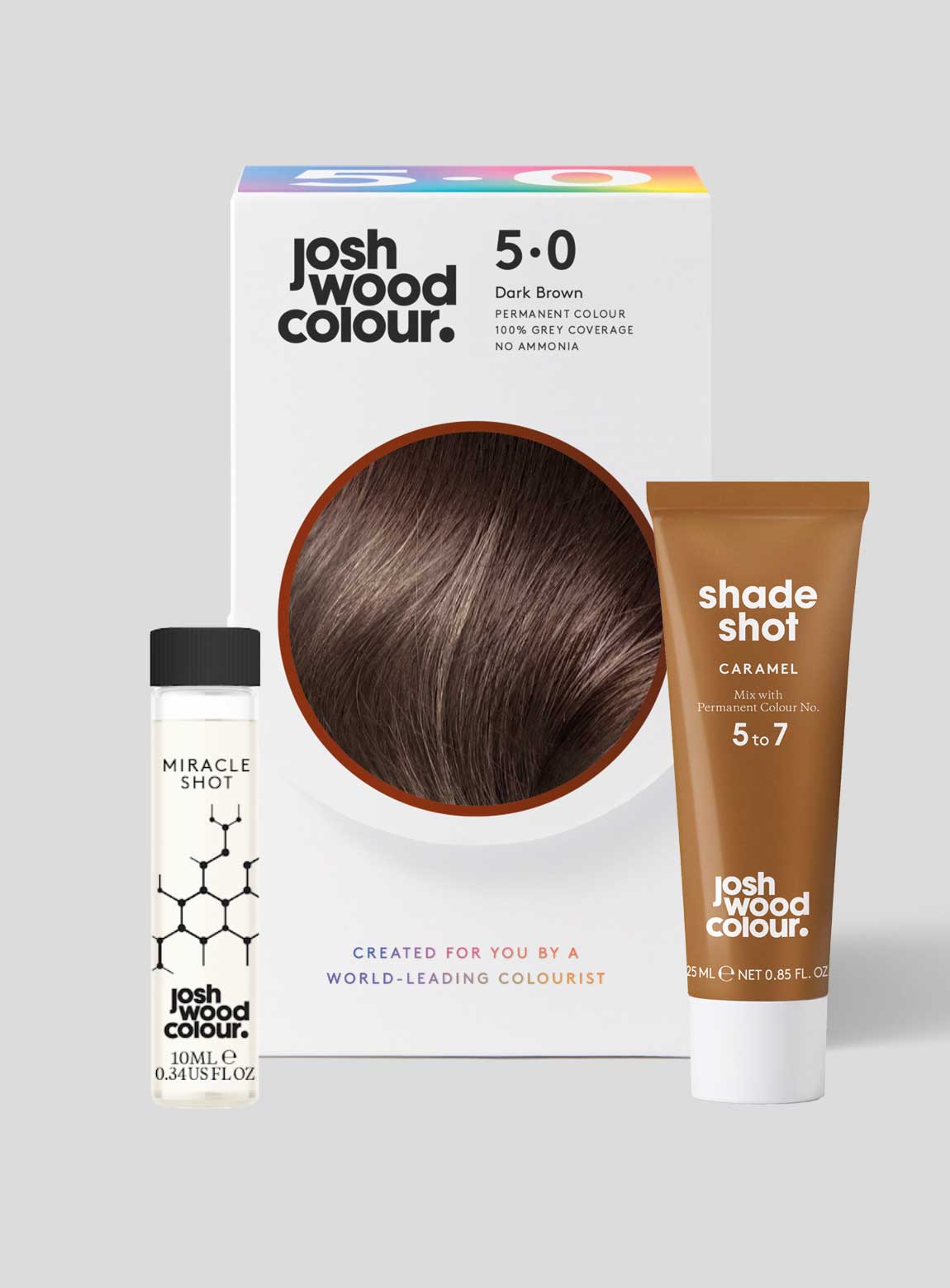 Permanent Colour 5.0 Dark Brown + Shade Shot - Josh Wood Colour