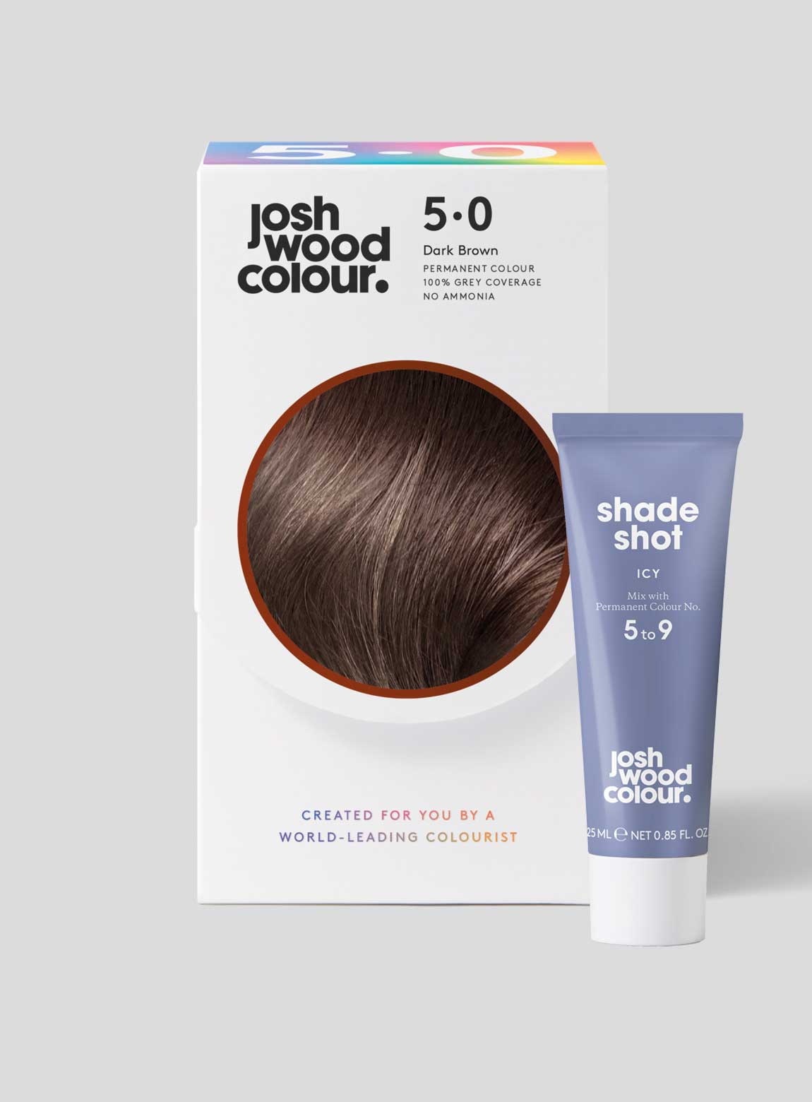 Permanent Colour 5.0 Dark Brown + Shade Shot - Josh Wood Colour