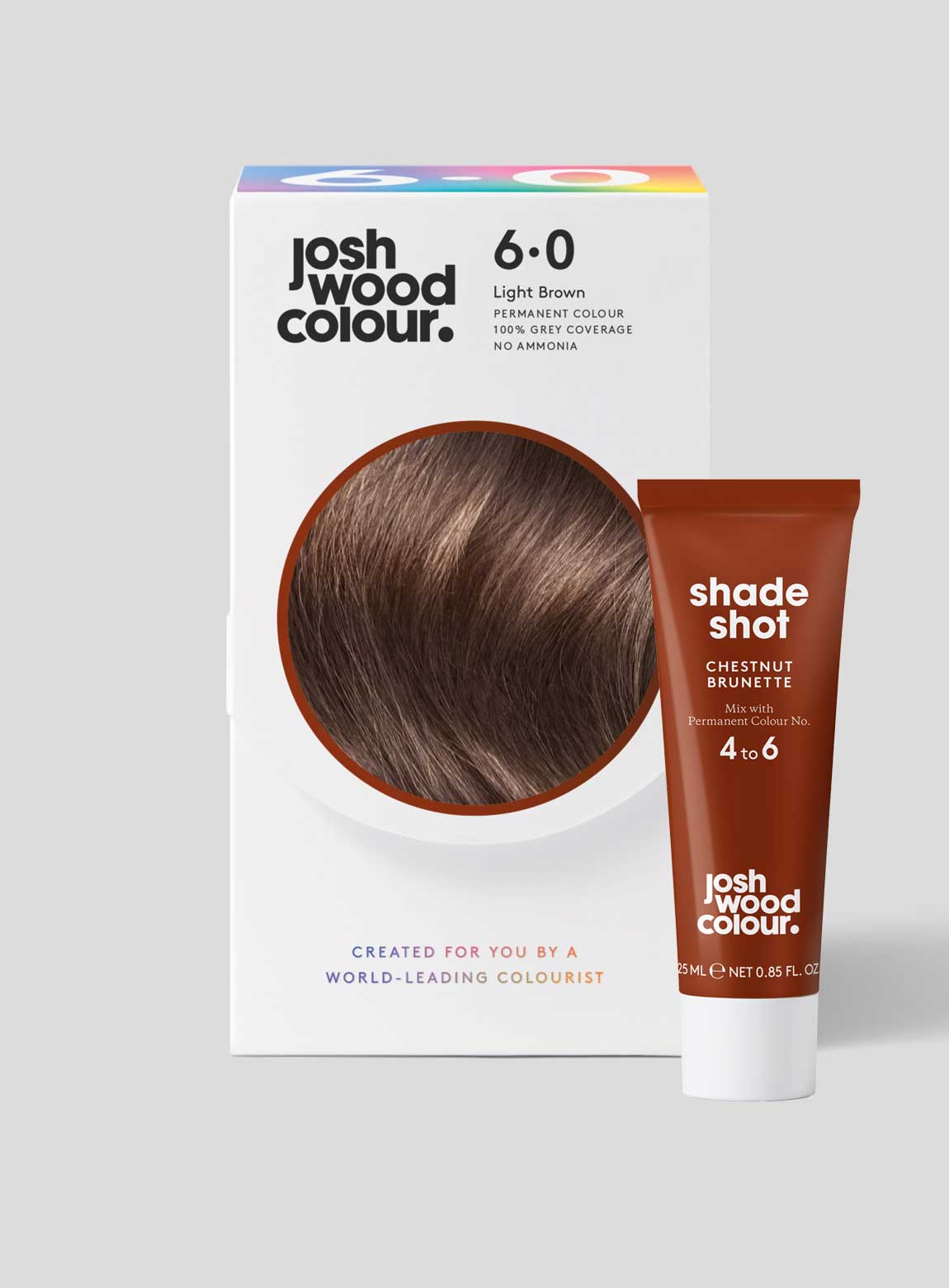 Permanent Colour 6.0 Light Brown + Shade Shot - Josh Wood Colour