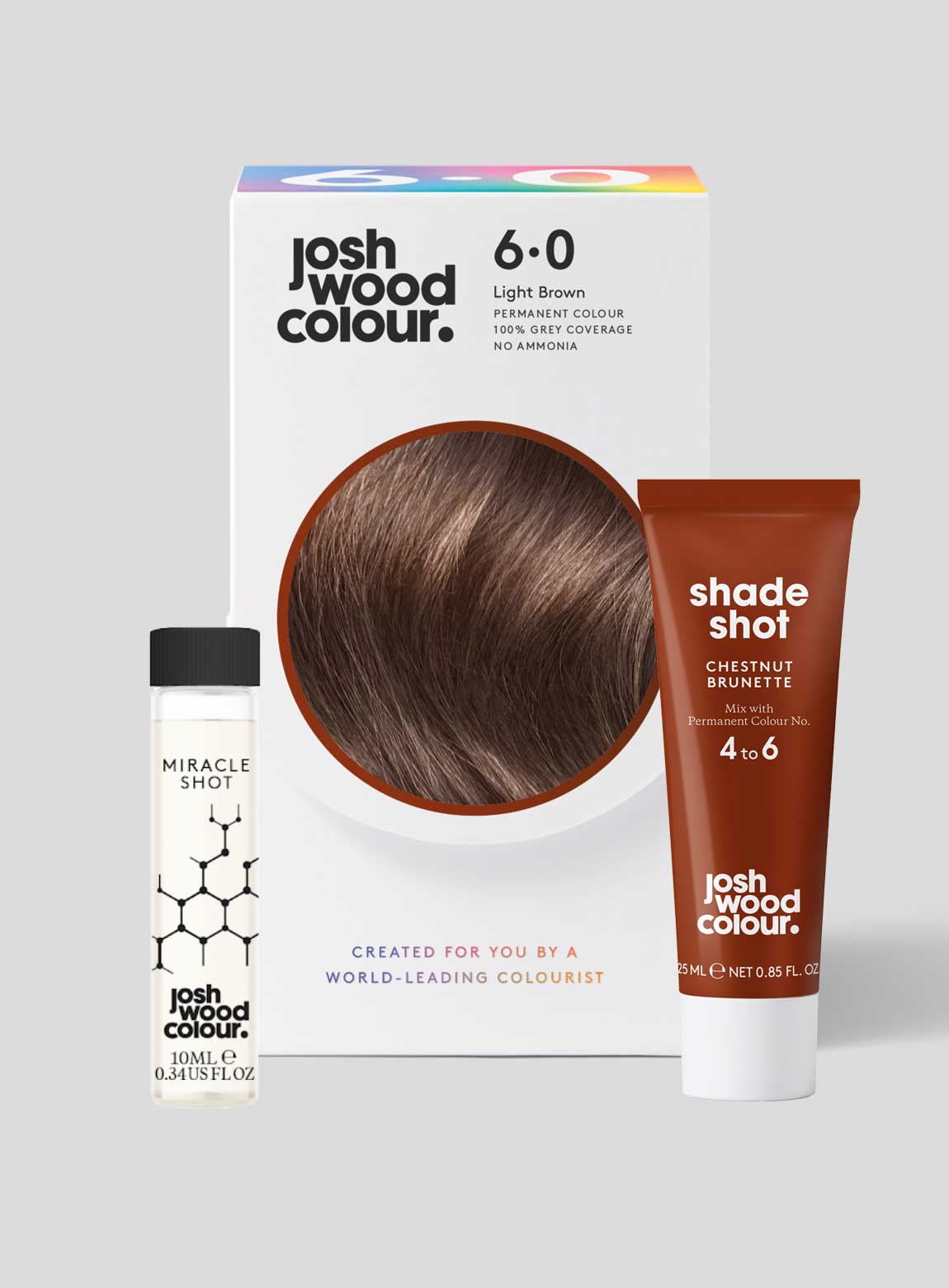 Permanent Colour 6.0 Light Brown + Shade Shot - Josh Wood Colour