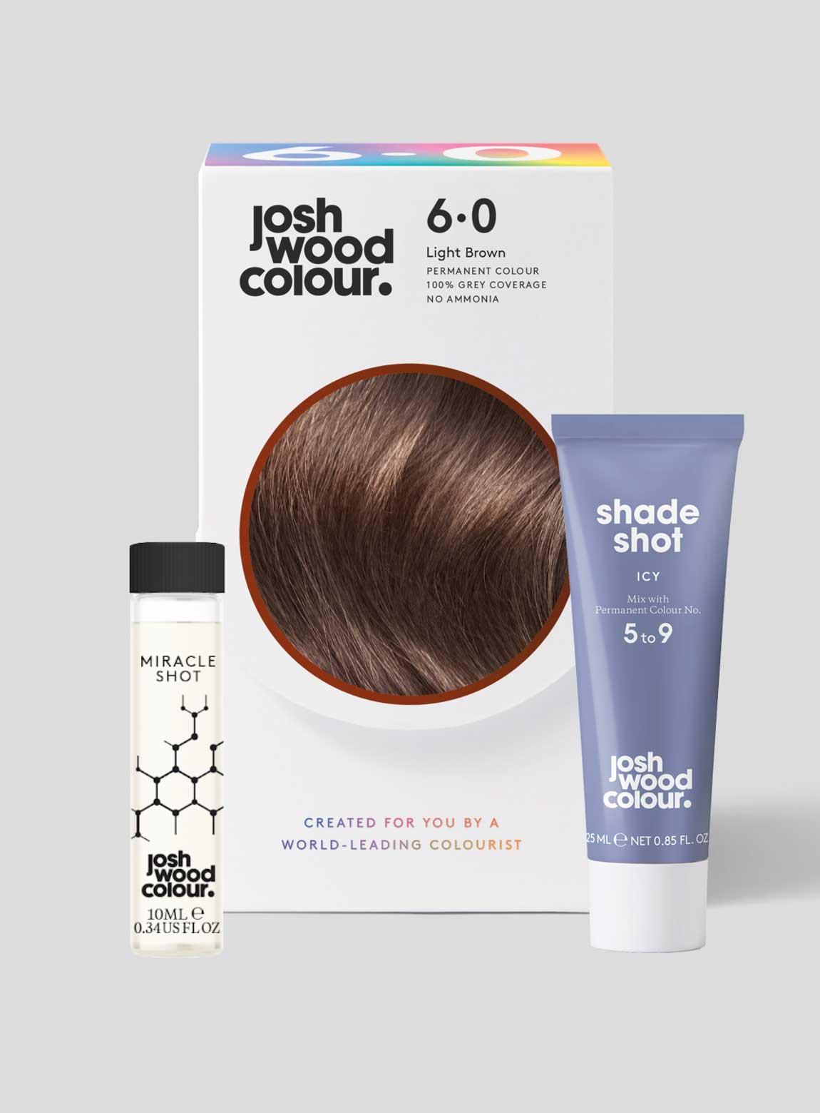 Permanent Colour 6.0 Light Brown + Shade Shot - Josh Wood Colour