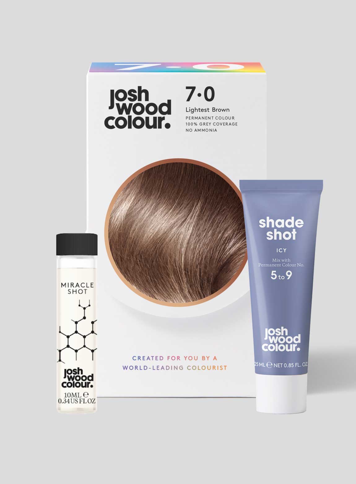 Permanent Colour 7.0 Lightest Brown + Shade Shot - Josh Wood Colour