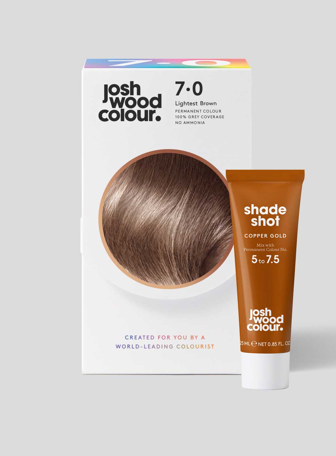 Permanent Colour 7.0 Lightest Brown + Shade Shot - Josh Wood Colour